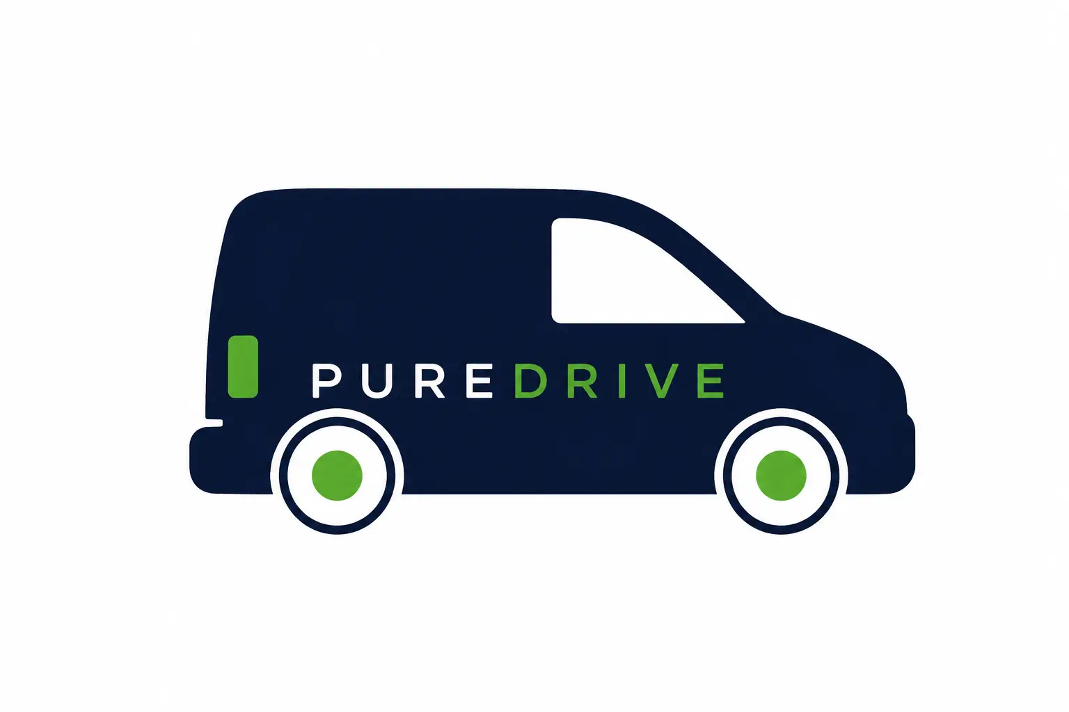 Illustrasjon av PureDrive-varebil som kommer til kunden